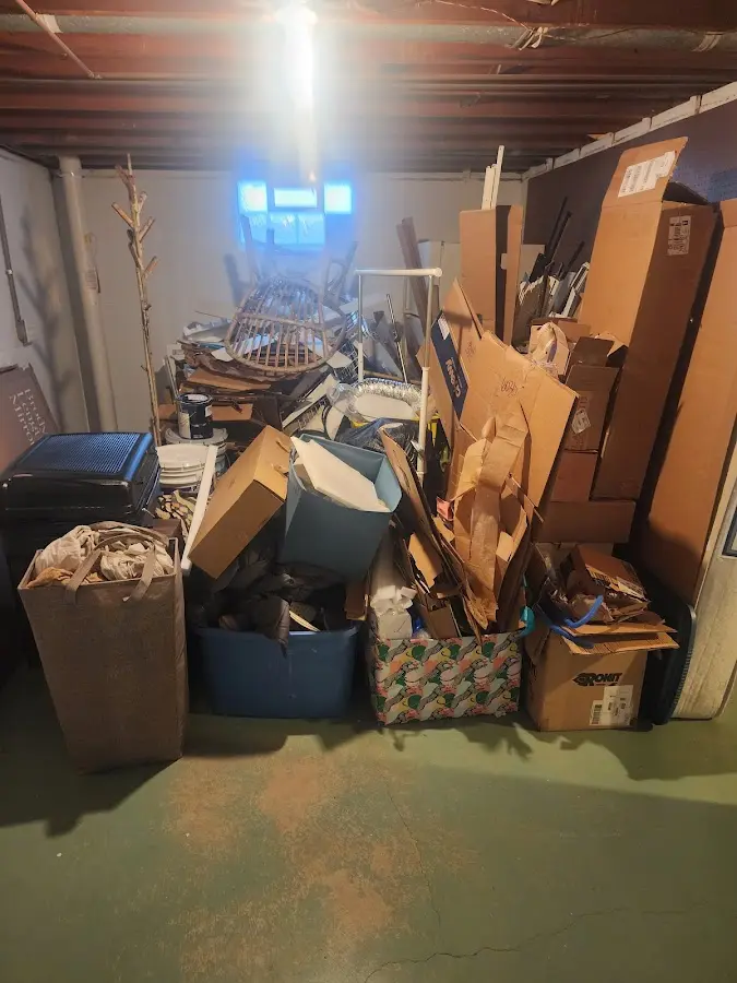 Roll-off dumpster container at job site for 20 Yard Dumpster Rental in North Whitehall